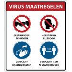 Mandatory signs and stickers - Virus Measures