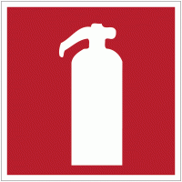 Fire safety signs and stickers ISO 7010 "Fire extinguisher"
