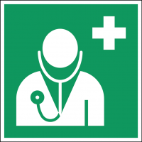 Evacuation signs and stickers ISO 7010 E009 - Doctor