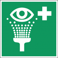 Evacuation signs and stickers ISO 7010 E011 - Eyewash station