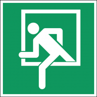 Evacuation signs and stickers ISO 7010 E016C - Emergency window