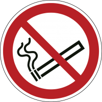 Prohibition signs and stickers ISO 7010 "No smoking" - P002