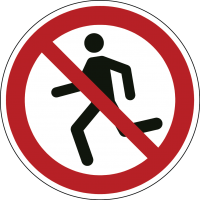 Prohibition signs and stickers ISO 7010 "No running" - P048