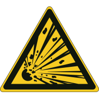 Warning signs and stickers ISO 7010 W002 - Explosive material