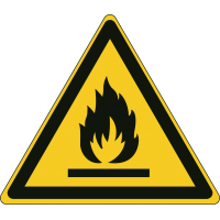 Warning signs and stickers ISO 7010 "Flammable materials" - W021