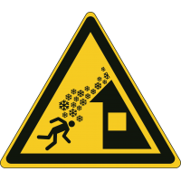 Warning signs and stickers ISO 7010 W040 - Roof avalanche